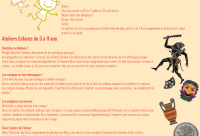 Atelier enfants de 5 à 11 ans à la Villa Kérylos_Beaulieu-sur-Mer